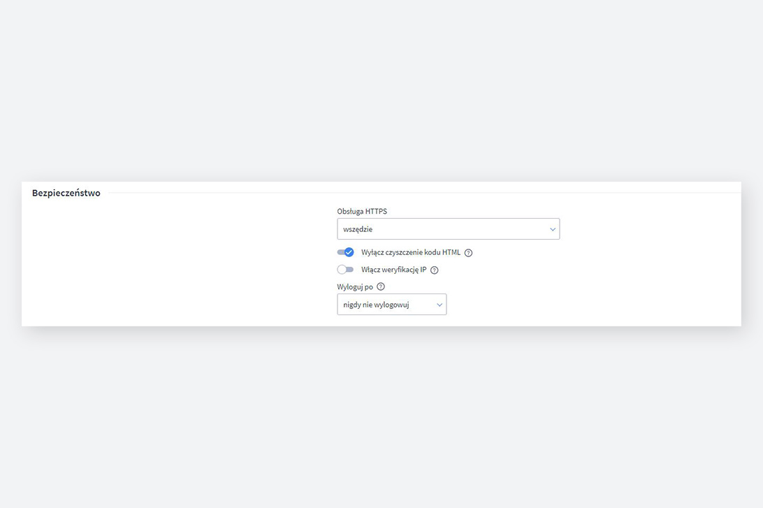 Platforma Shoper - wyłączenie czyszczenia kodu HTML